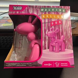 Pink Walking Balloon Dog - Tskes 2 AA Batteries Which Are Not Included.